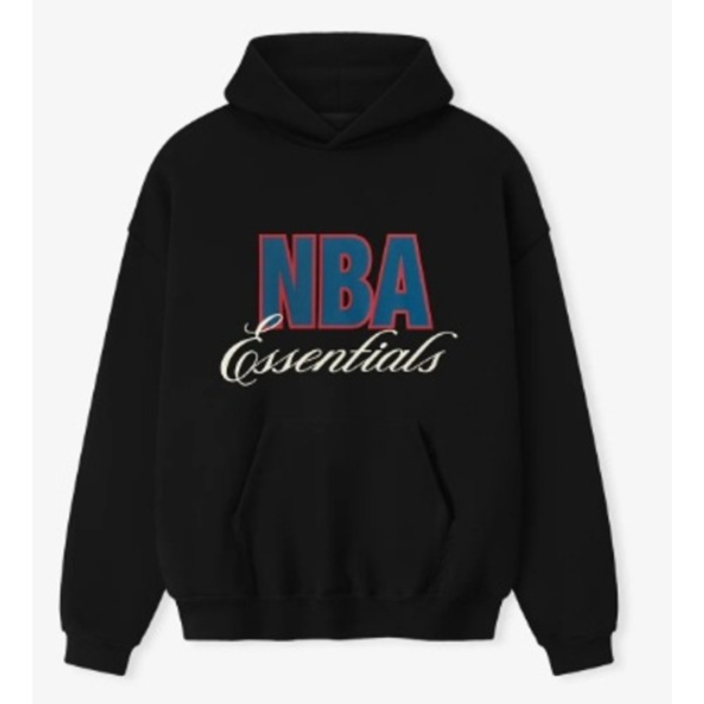 Fear of God Essentials NBA 90's Hoodie Black Men's Medium NWT